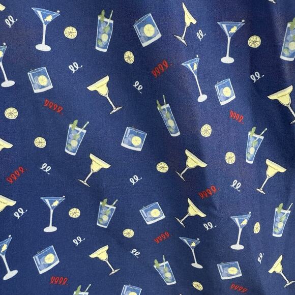 New Cocktail Print Rainforest Blue Volley Swim Trunks Mens Large Quick Dry Beach - Picture 6 of 14